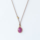 Small Oval Ruby Necklace
