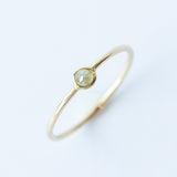 Tiny Round Rustic Diamond Ring