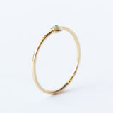 Tiny Round Rustic Diamond Ring