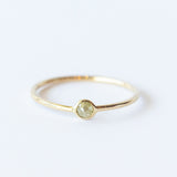 Tiny Round Rustic Diamond Ring