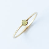 Tiny Round Rustic Diamond Ring