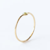 Tiny Round Rustic Diamond Ring