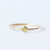 Tiny Round Rustic Diamond Ring