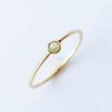 Tiny Round Rustic Diamond Ring
