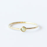 Tiny Round Rustic Diamond Ring