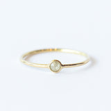 Tiny Round Rustic Diamond Ring