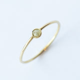 Tiny Round Rustic Diamond Ring