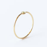 Tiny Round Rustic Diamond Ring
