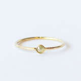 Tiny Round Rustic Diamond Ring
