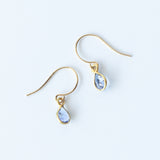 Tiny Teardrop Tanzanite Drop Earrings