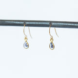 Tiny Teardrop Tanzanite Drop Earrings