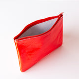 Tracey Tanner | Medium Zip Pouch, Fluoro Red Patent