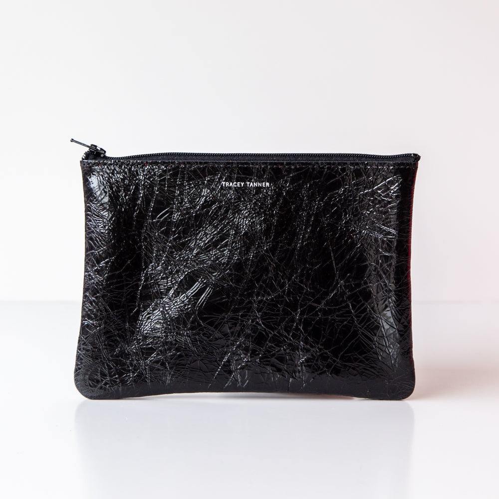 Tracey Tanner | Medium Zip Pouch, Foil Black