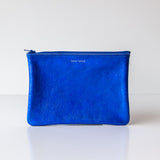 Tracey Tanner | Medium Zip Pouch, Hologram Cobalt