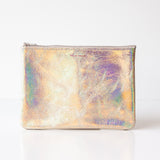 Tracey Tanner | Medium Zip Pouch, Hologram Golden