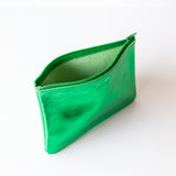 Tracey Tanner | Medium Zip Pouch, Matte Foil Verdant