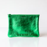 Tracey Tanner | Medium Zip Pouch, Matte Foil Verdant