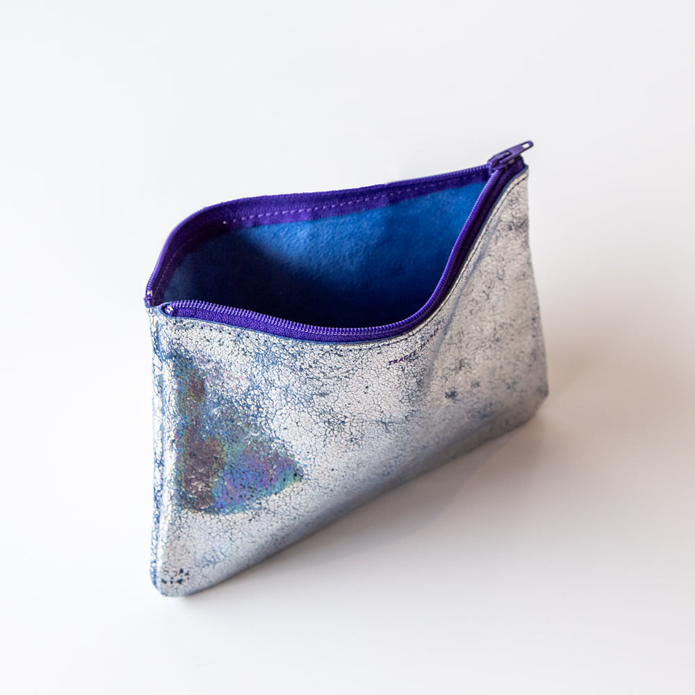 Tracey Tanner | Medium Zip Pouch, Sky Distress Hologram