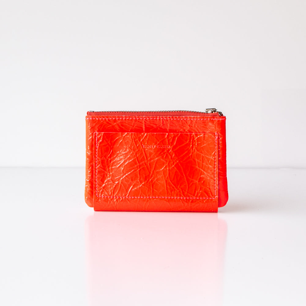 Tracey Tanner | Nico Wrap Wallet, Fluoro Red Patent