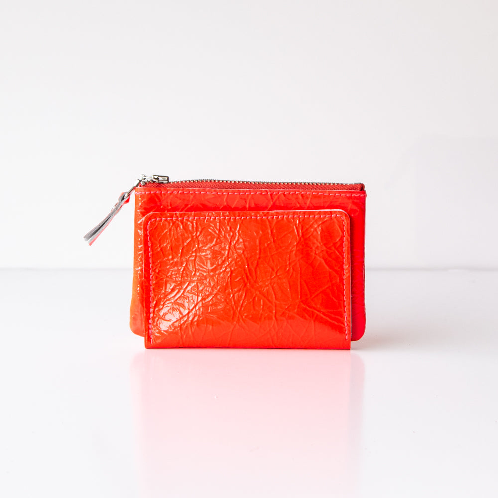 Tracey Tanner | Nico Wrap Wallet, Fluoro Red Patent