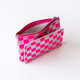 Tracey Tanner | Nico Wrap Wallet, Fluoro Fuchsia Check