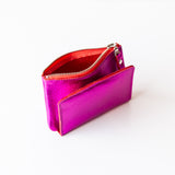 Nico Wrap Wallet, Texture Matte Foil Electric Pink