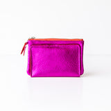 Nico Wrap Wallet, Texture Matte Foil Electric Pink