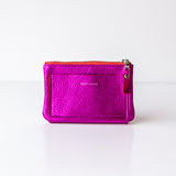 Nico Wrap Wallet, Texture Matte Foil Electric Pink