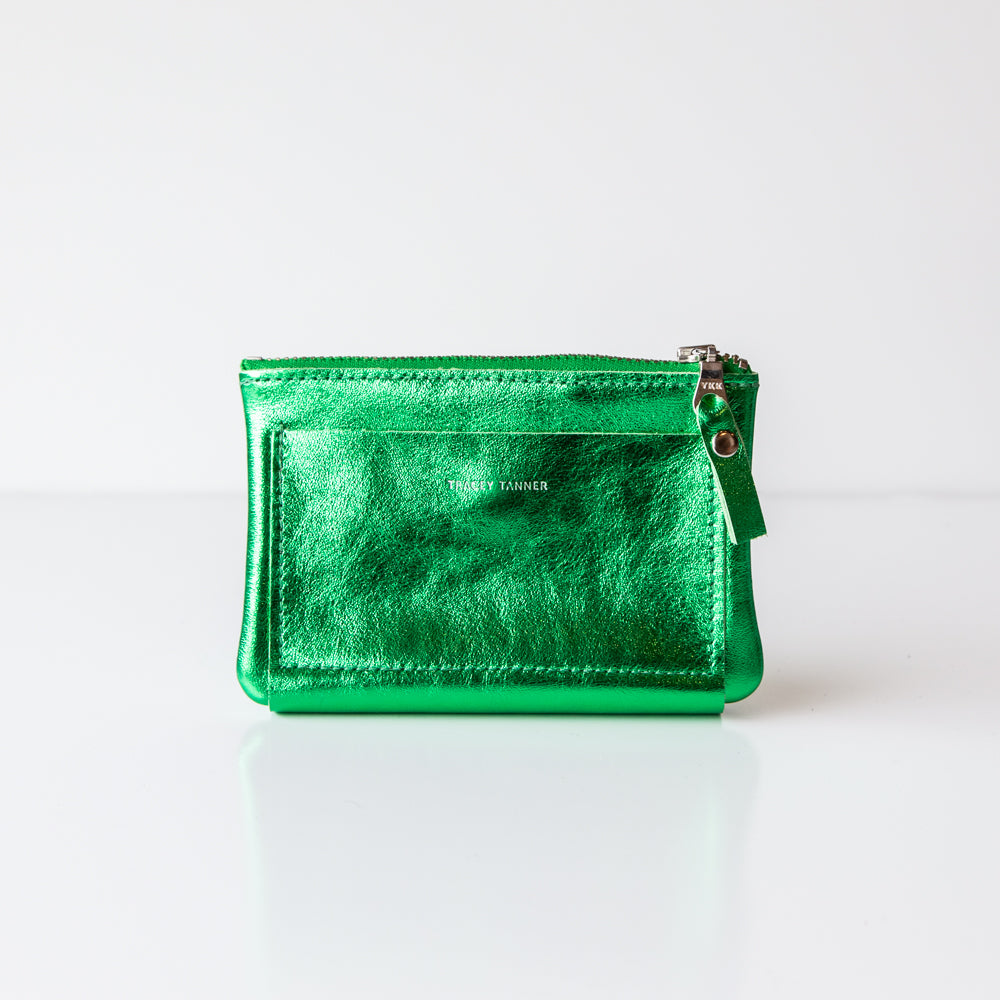 Tracey Tanner | Nico Wrap Wallet, Matte Foil Verdant