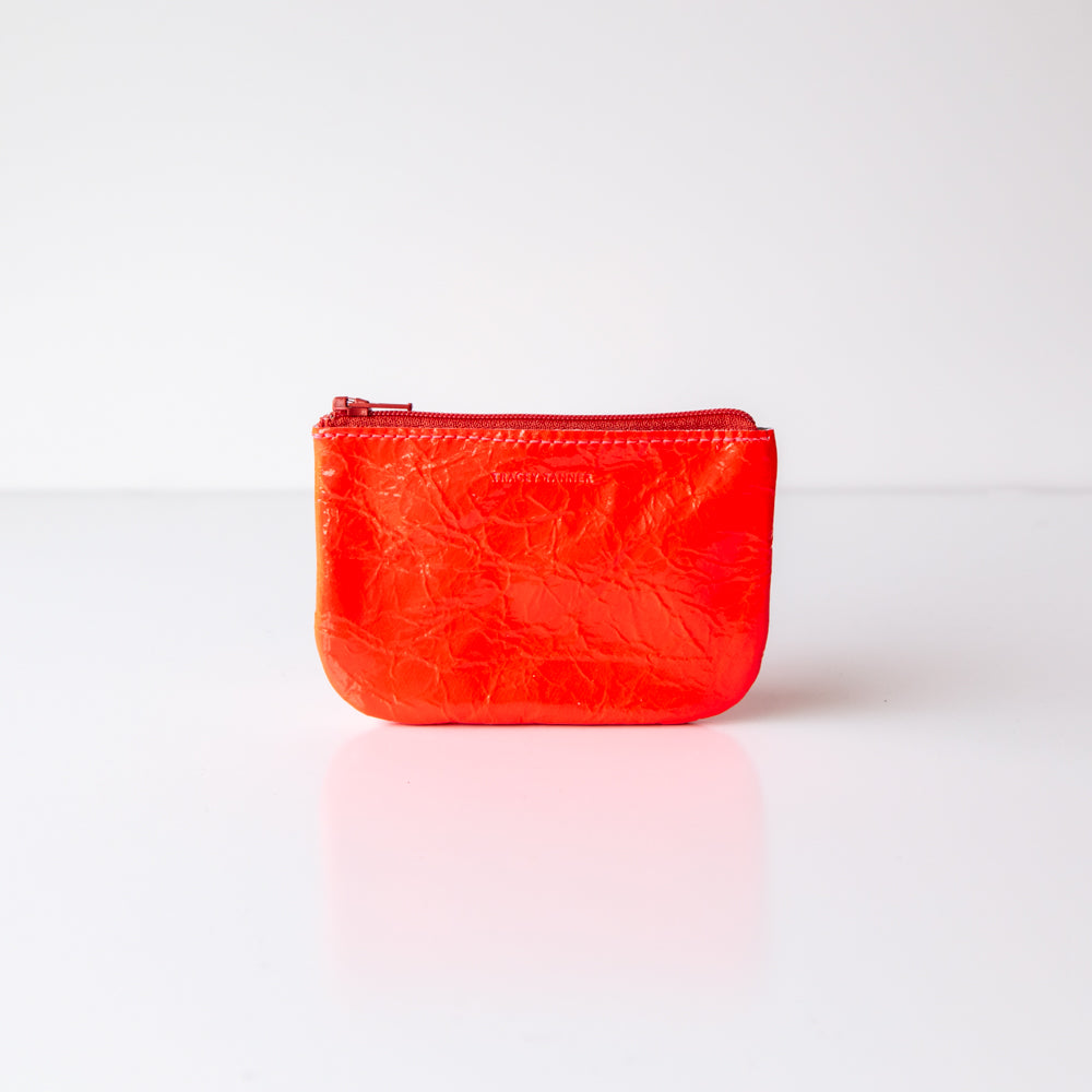 Tracey Tanner | X Small Zip Pouch, Fluoro Red Patent