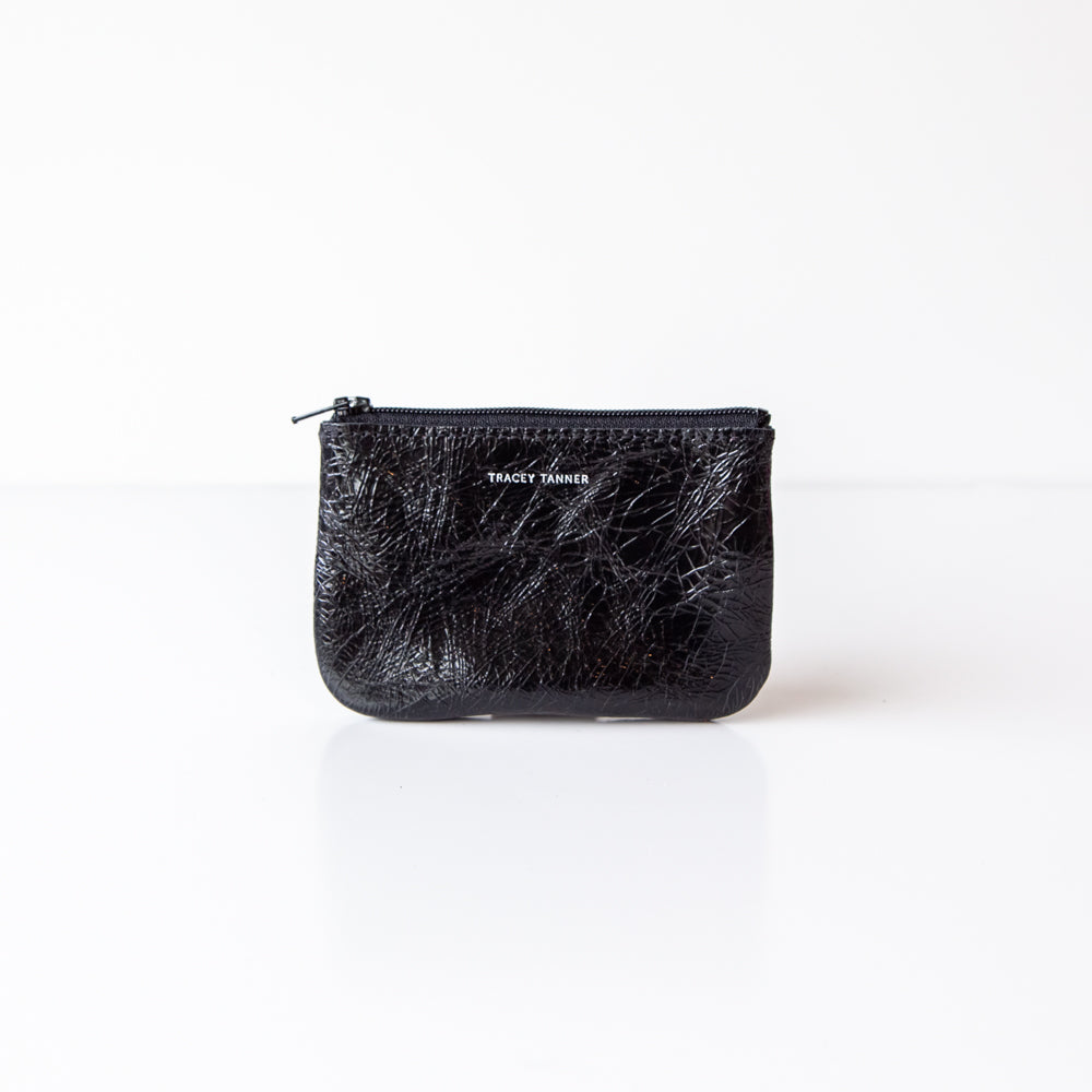 Tracey Tanner | X Small Zip Pouch, Foil Black