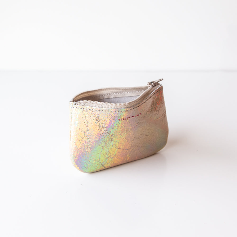 Tracey Tanner | X Small Zip Pouch, Hologram Golden
