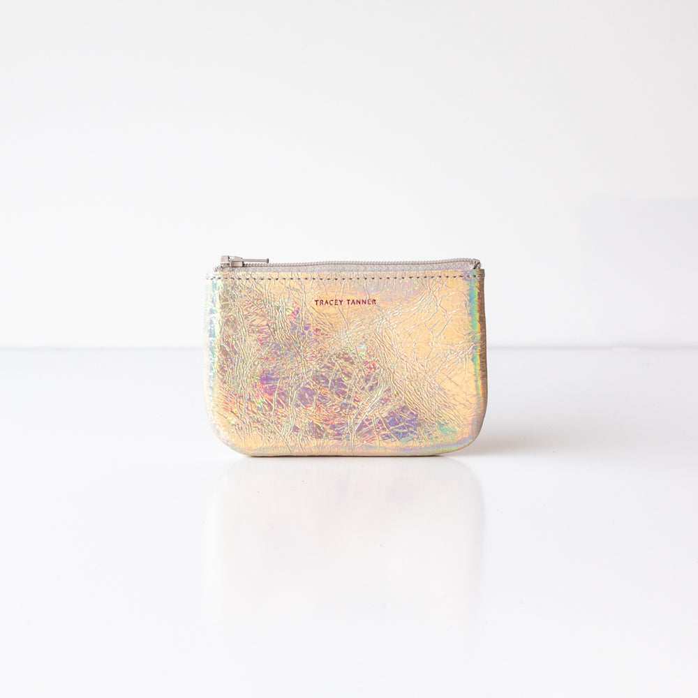 Tracey Tanner | X Small Zip Pouch, Hologram Golden