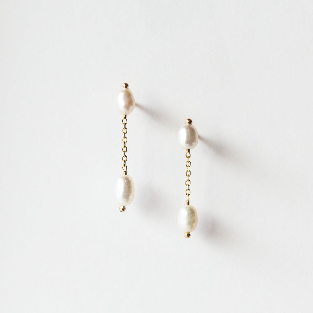 Short Pearl Shower Earrings