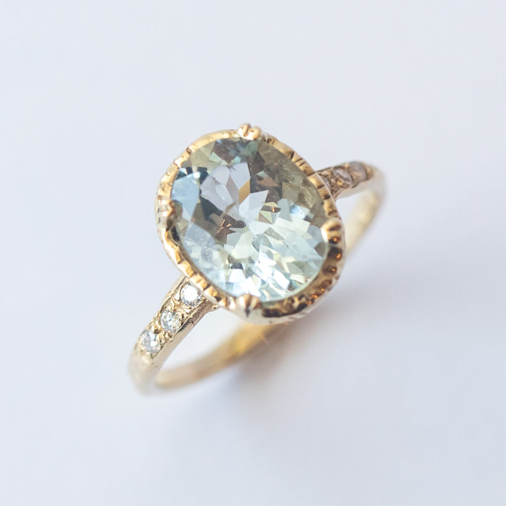 Royal Oval Aquamarine Ring