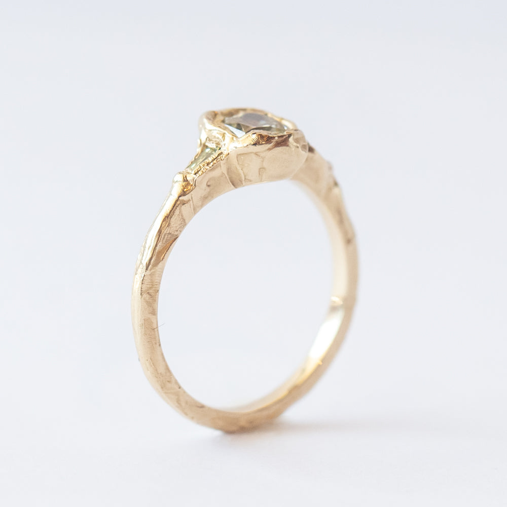 Armach Three-Stone Diamond Organic Engagement Ring