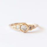X Five-Stone Diamond Organic Engagement Ring