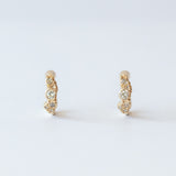 X Old-Cut Diamond Scatter Hoop Earrings