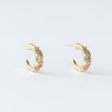 X Old-Cut Diamond Scatter Hoop Earrings