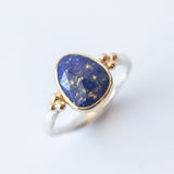 Lapis Ring with Gold Accents