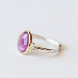 Teardrop Ruby Ring with Accent Diamonds
