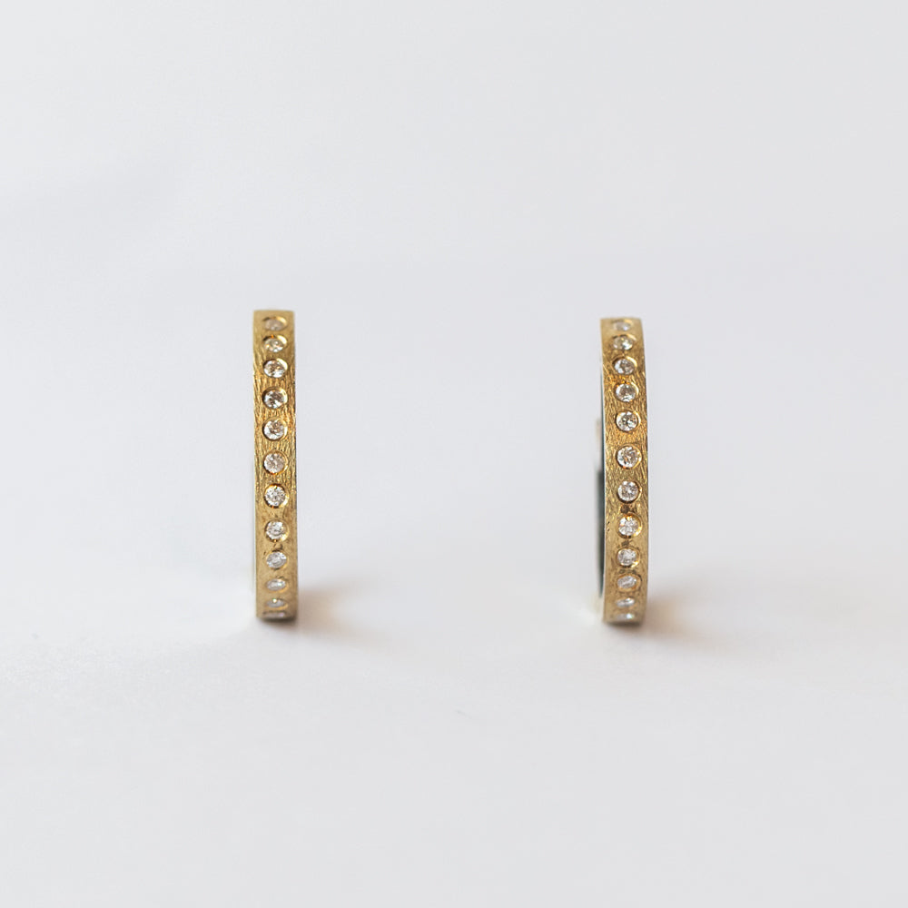 Mina Small Diamond Hoop Earrings