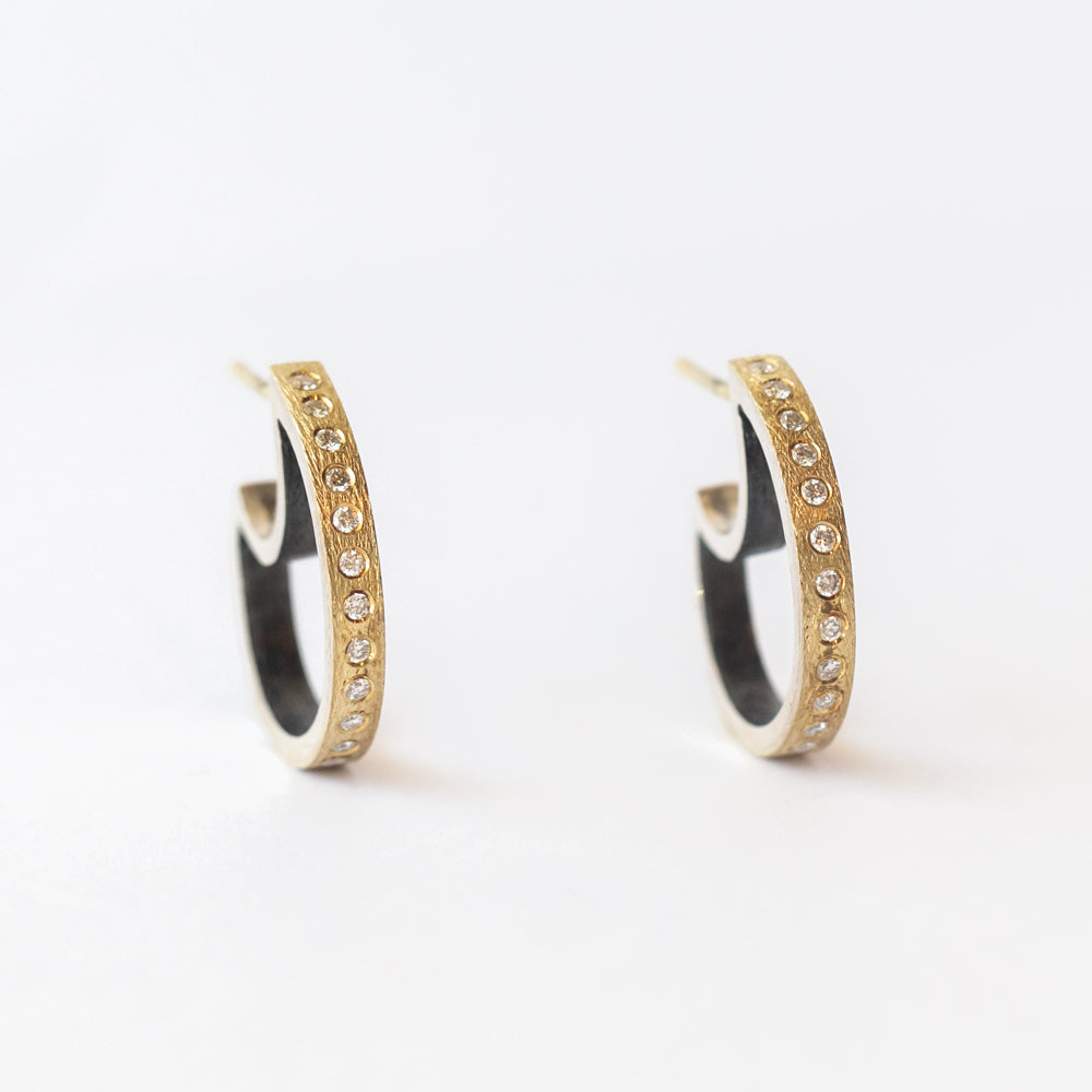 Mina Small Diamond Hoop Earrings