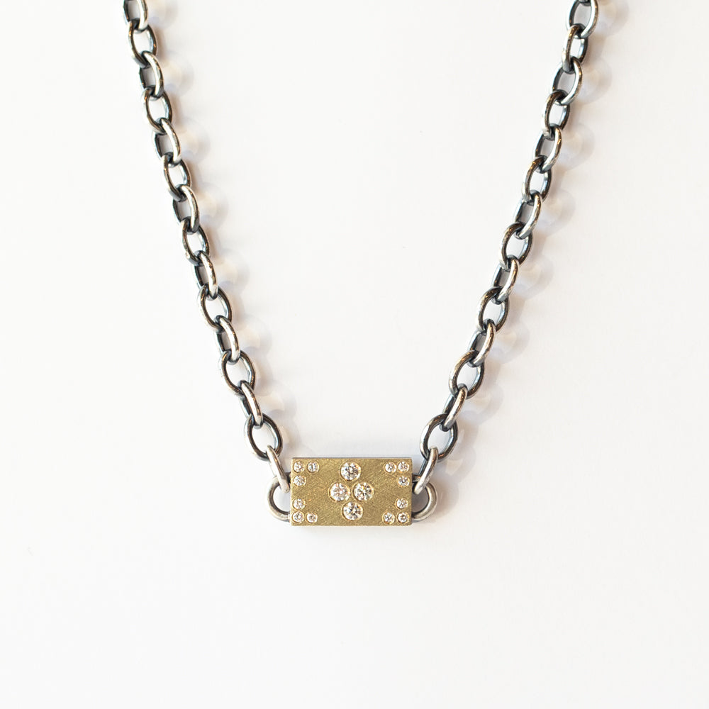 Shayna Rectangle Diamond Chain Necklace