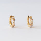 Leda Diamond Huggie Hoop Earrings