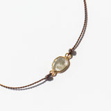 Asymmetrical Diamond Slice Cord Bracelet