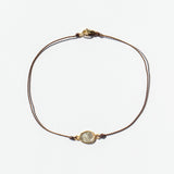 Asymmetrical Diamond Slice Cord Bracelet