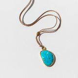 Asymmetrical Turquoise Cord Necklace