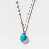 Asymmetrical Turquoise Cord Necklace