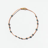 Blue Diamond Cubes Station Cord Bracelet